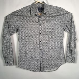Topman Men's Sz. L Button Down Shirt Flower Burst